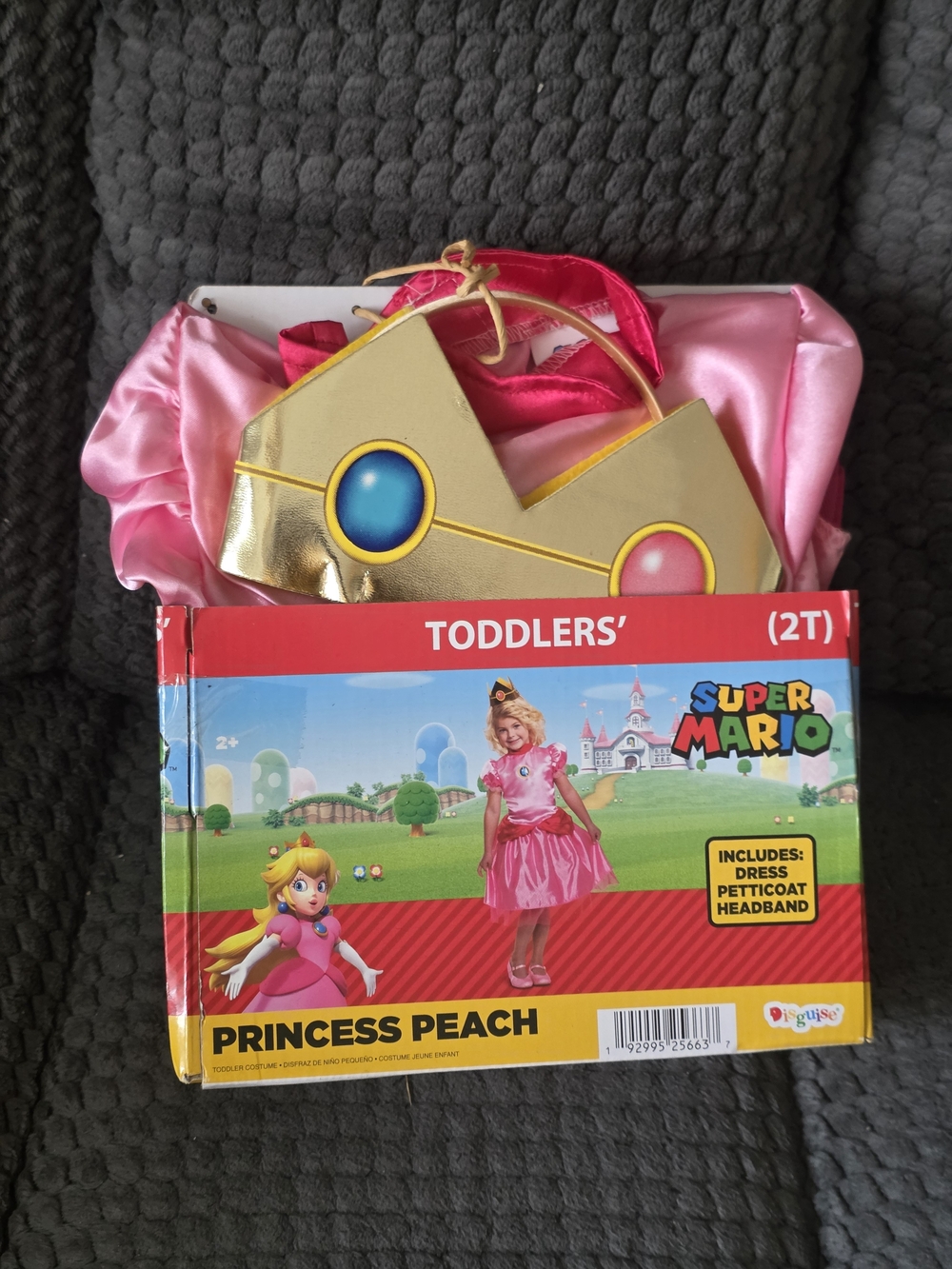 Nintendo Princess Peach Toddler Dress & Gold Crown Set 2t - Pink